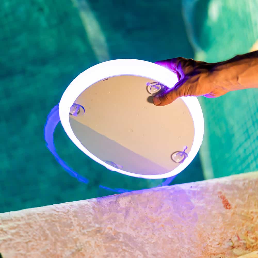 Illuminate your pool with Papaya from Newgarden, a wireless light for versatile poolside lighting experiences.
