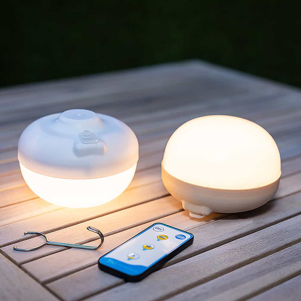 Newgarden's Cherry bulb offers convenient lighting; powered by the sun, requires no installation, and can easily be controlled with a remote.
